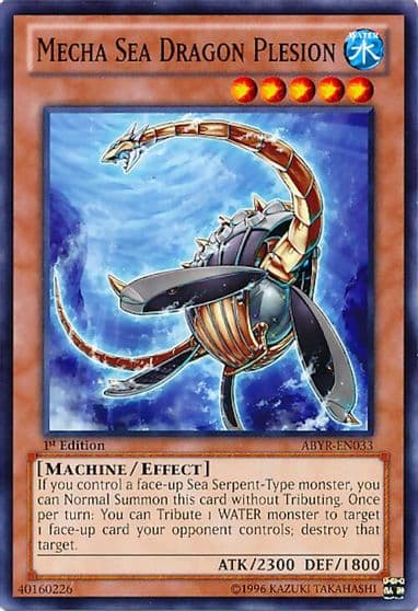 Mecha Sea Dragon Plesion Abyss Rising Yu-Gi-Oh! card
