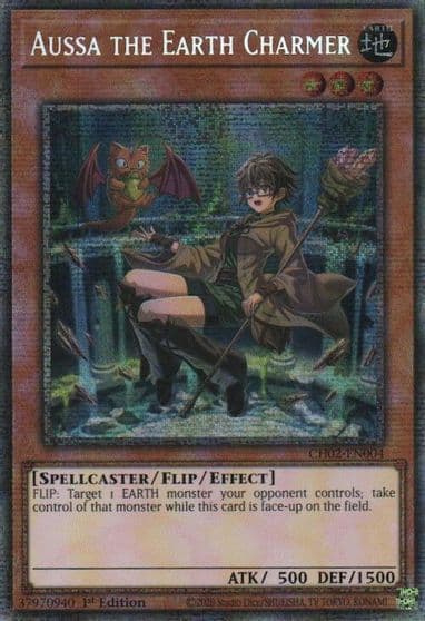 Aussa the Earth Charmer Starlight Rare THE CHRONICLES DECK: Spirit Charmers (All-Foil Edition) Yu-Gi-Oh! card