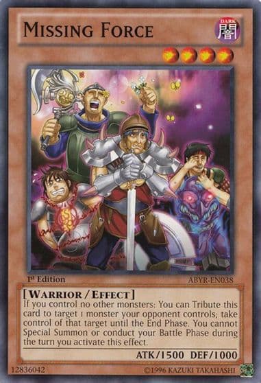 Missing Force Abyss Rising Yu-Gi-Oh! card