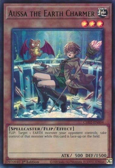 Aussa the Earth Charmer Ultra Rare THE CHRONICLES DECK: Spirit Charmers (All-Foil Edition) Yu-Gi-Oh! card