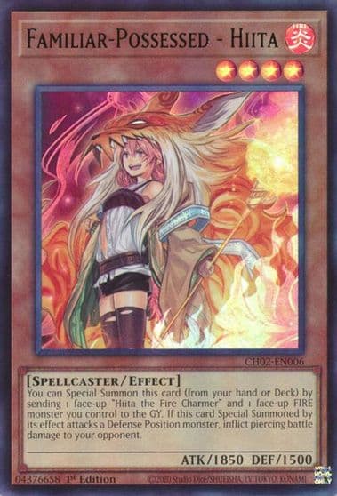 Familiar Possessed Hiita THE CHRONICLES DECK: Spirit Charmers (All-Foil Edition) Yu-Gi-Oh! card