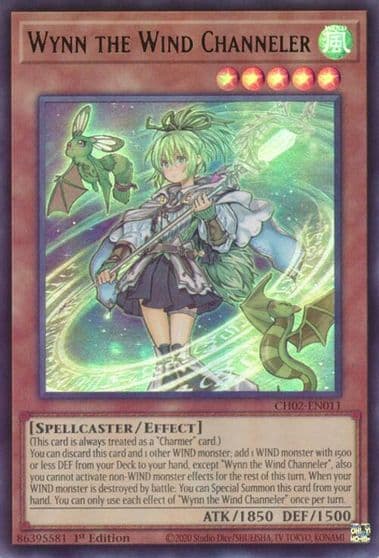 Wynn the Wind Channeler THE CHRONICLES DECK: Spirit Charmers (All-Foil Edition) Yu-Gi-Oh! card