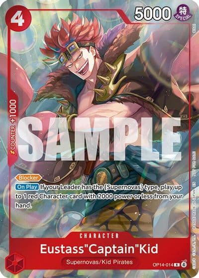 EustassCaptainKid OP14 014 Dash Pack The Azure Sea's Seven One Piece card