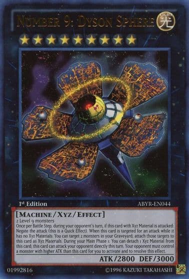 Number 9 Dyson Sphere Abyss Rising Yu-Gi-Oh! card