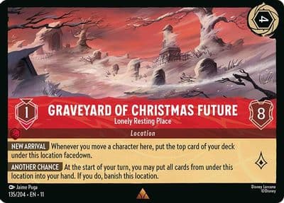Graveyard of Christmas Future Lonely Resting Place Winterspell Lorcana card