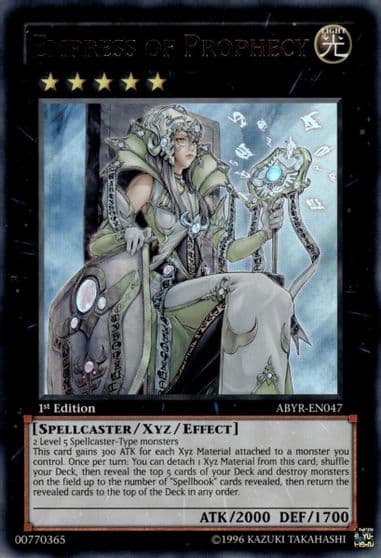 Empress of Prophecy Abyss Rising Yu-Gi-Oh! card