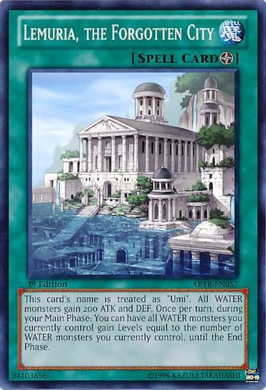 Lemuria the Forgotten City Abyss Rising Yu-Gi-Oh! card