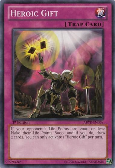 Heroic Gift Abyss Rising Yu-Gi-Oh! card