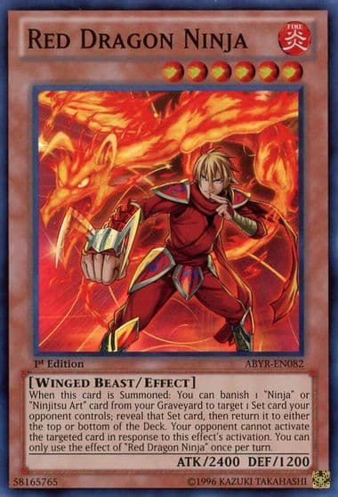 Red Dragon Ninja Abyss Rising Yu-Gi-Oh! card