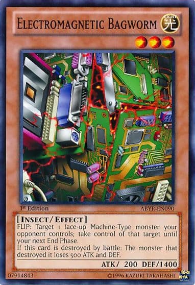 Electromagnetic Bagworm Abyss Rising Yu-Gi-Oh! card