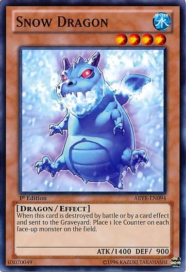 Snow Dragon Abyss Rising Yu-Gi-Oh! card