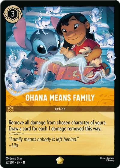 Ohana Means Family Winterspell Lorcana card