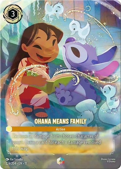 Ohana Means Family Enchanted Winterspell Lorcana card