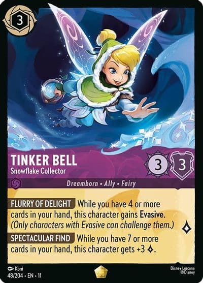 Tinker Bell - Snowflake Collector Winterspell Lorcana card