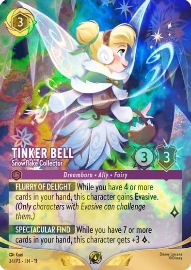 Tinker Bell Snowflake Collector Store Championship Disney Lorcana Promo Cards Lorcana card