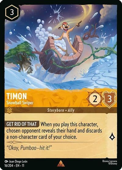 Timon Snowball Swiper Winterspell Lorcana card