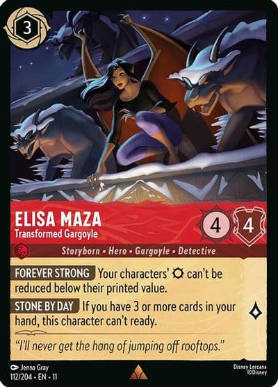 Elisa Maza Transformed Gargoyle Winterspell Lorcana card