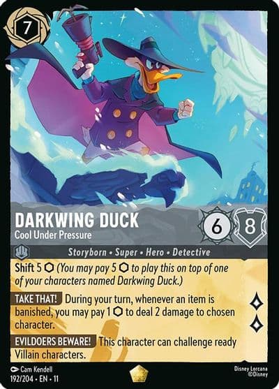 Darkwing Duck Cool Under Pressure Winterspell Lorcana card