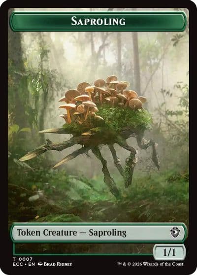 Saproling Scarecrow Double Sided Token Commander: Lorwyn Eclipsed Magic card