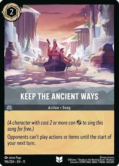 Keep the Ancient Ways Winterspell Lorcana card