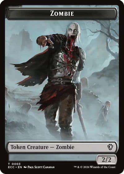 Zombie Elf Warrior Double Sided Token Commander: Lorwyn Eclipsed Magic card