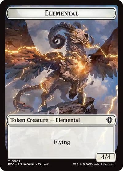 Elemental 0002 Elemental 0009 Double Sided Token Commander: Lorwyn Eclipsed Magic card