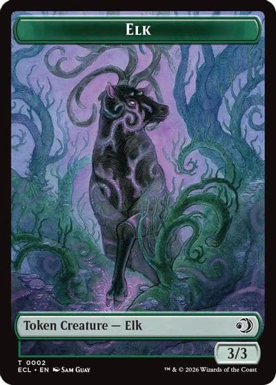 Elk Mutavault Double Sided Token Lorwyn Eclipsed Magic card