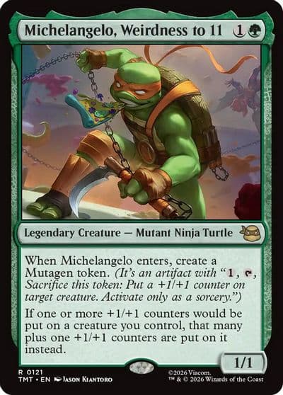 Michelangelo Weirdness to 11 Teenage Mutant Ninja Turtles Magic card