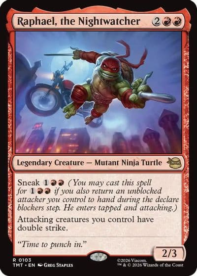 Raphael the Nightwatcher Teenage Mutant Ninja Turtles Magic card