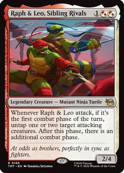 Raph and Leo Sibling Rivals Teenage Mutant Ninja Turtles Magic card