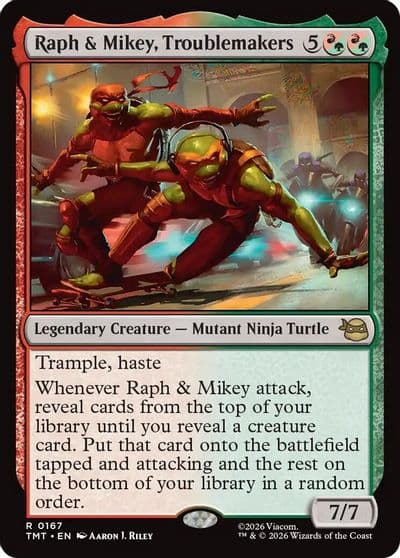Raph and Mikey Troublemakers Teenage Mutant Ninja Turtles Magic card
