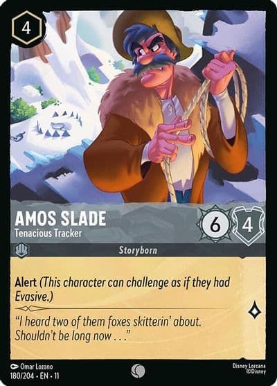 Amos Slade Tenacious Tracker Winterspell Lorcana card