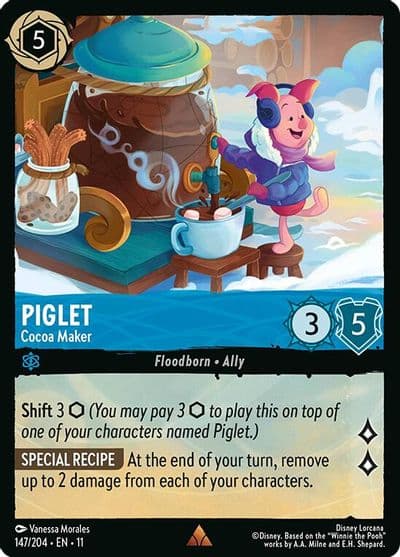 Piglet Cocoa Maker Winterspell Lorcana card