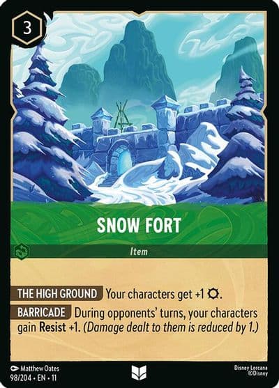 Snow Fort Winterspell Lorcana card