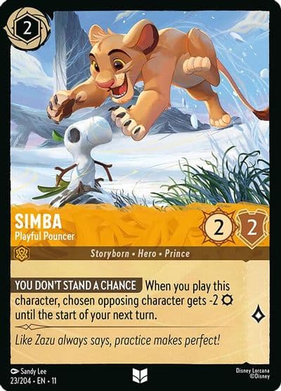 Simba - Playful Pouncer Winterspell Lorcana card