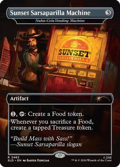 Sunset Sarsaparilla Machine Nuka Cola Vending Machine Secret Lair Drop Series Magic card
