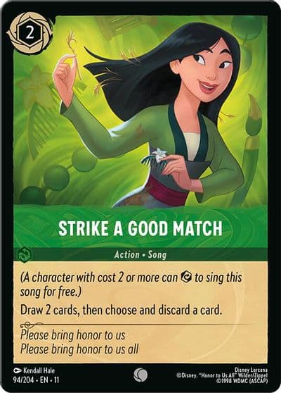 Strike a Good Match Winterspell Lorcana card