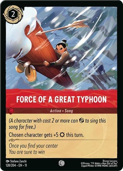 Force of a Great Typhoon Winterspell Lorcana card