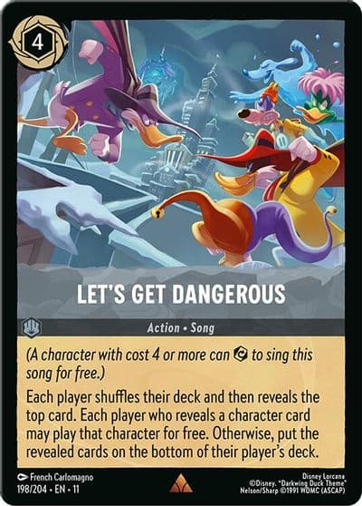 Lets Get Dangerous Winterspell Lorcana card