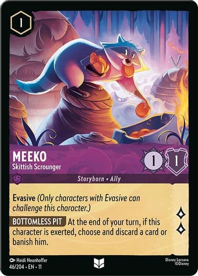 Meeko Skittish Scrounger Winterspell Lorcana card