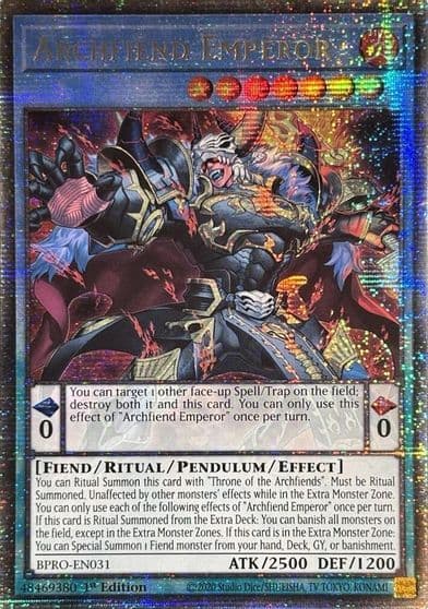Archfiend Emperor Starlight Rare Burst Protocol Yu-Gi-Oh! card