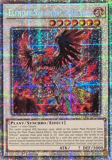 Elfnote Seraphim Strelitzia Starlight Rare Burst Protocol Yu-Gi-Oh! card