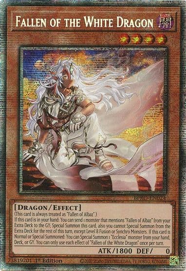 Fallen of the White Dragon Starlight Rare Burst Protocol Yu-Gi-Oh! card