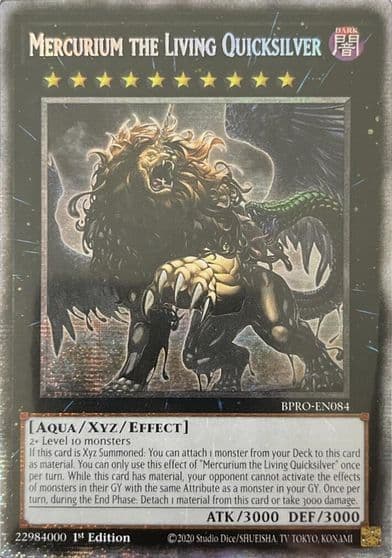 Mercurium the Living Quicksilver Starlight Rare Burst Protocol Yu-Gi-Oh! card
