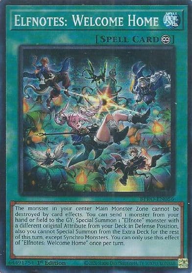 Elfnotes Welcome Home Burst Protocol Yu-Gi-Oh! card
