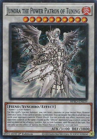 Junora the Power Patron of Tuning Burst Protocol Yu-Gi-Oh! card