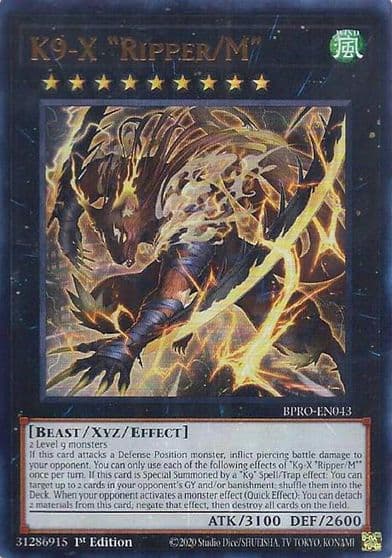 K9 X Ripper M Burst Protocol Yu-Gi-Oh! card