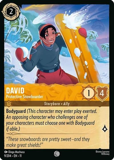 David Protective Snowboarder Winterspell Lorcana card