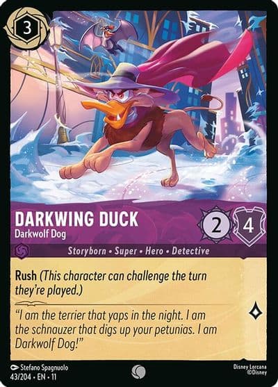 Darkwing Duck Darkwolf Dog Winterspell Lorcana card