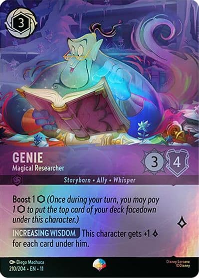 Genie Magical Researcher Epic Winterspell Lorcana card